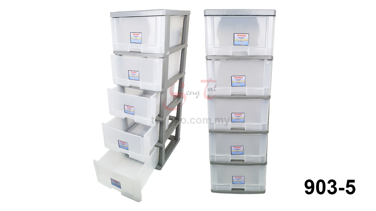 4-Tiers / 5-Tiers Storage Drawer with Wheels (Code: 903-4 903-5)