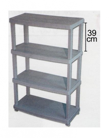 4 Tier Plastic Shelf, Code: 892-4