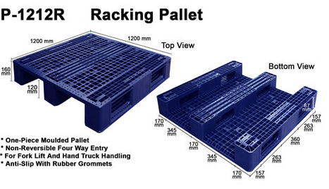 Plastic Pallet (Code: P1212-R)