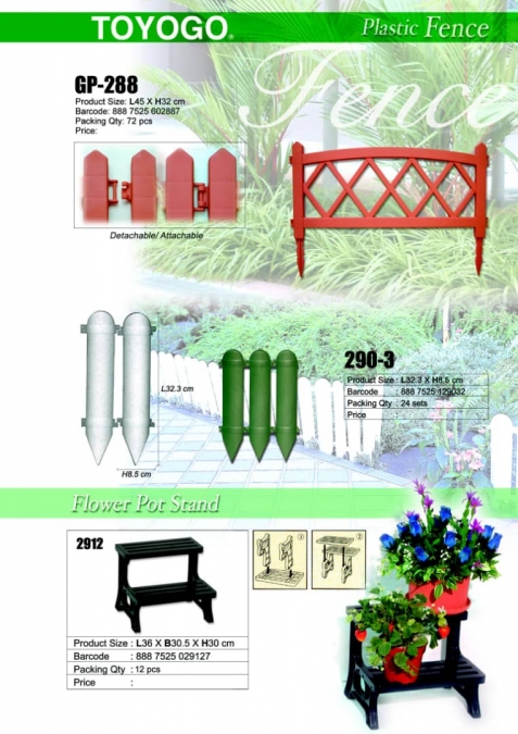 Garden fence and ladder