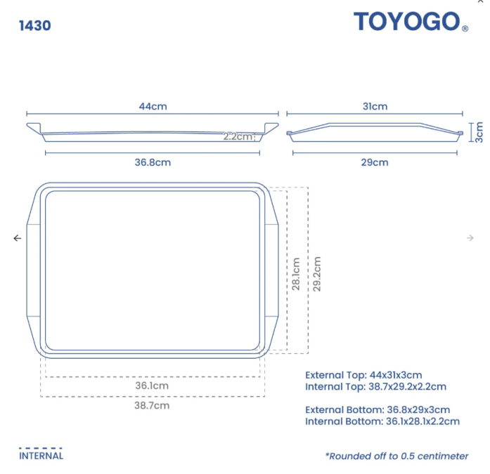 Food Serving Tray, Code: 1430