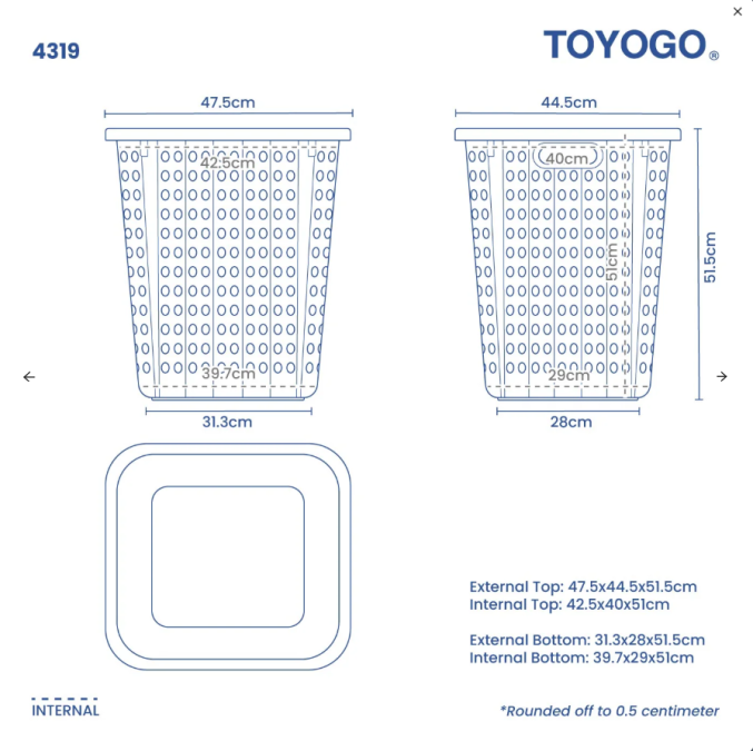 Laundry Basket, Code: 4319
