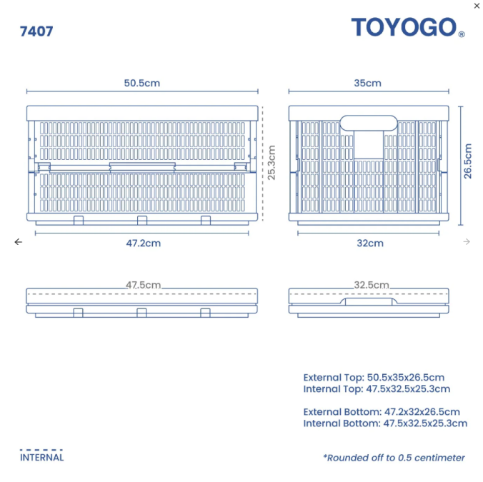 Foldable Basket, Code: 7407