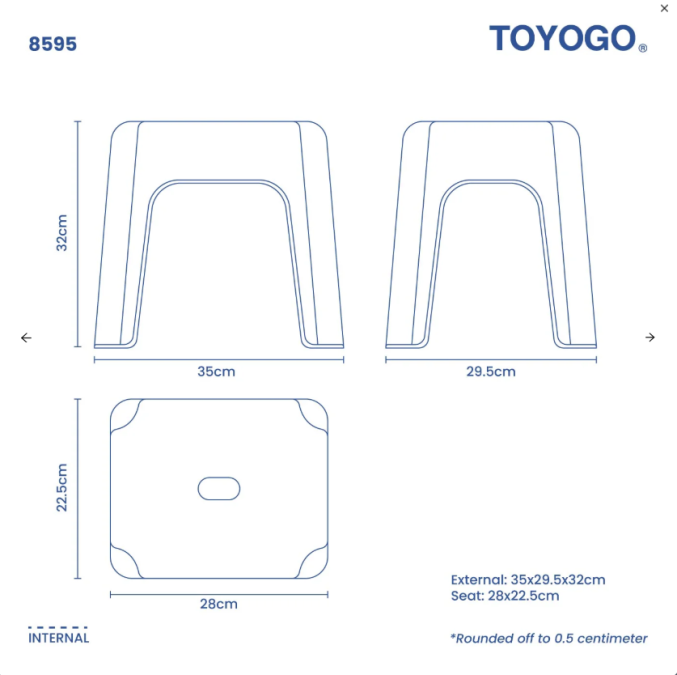 Plastic Nestable Stool (Code: 8595)