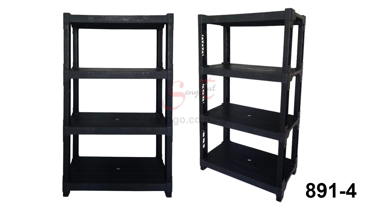 4 Tier Plastic Shelf, Code: 891-4