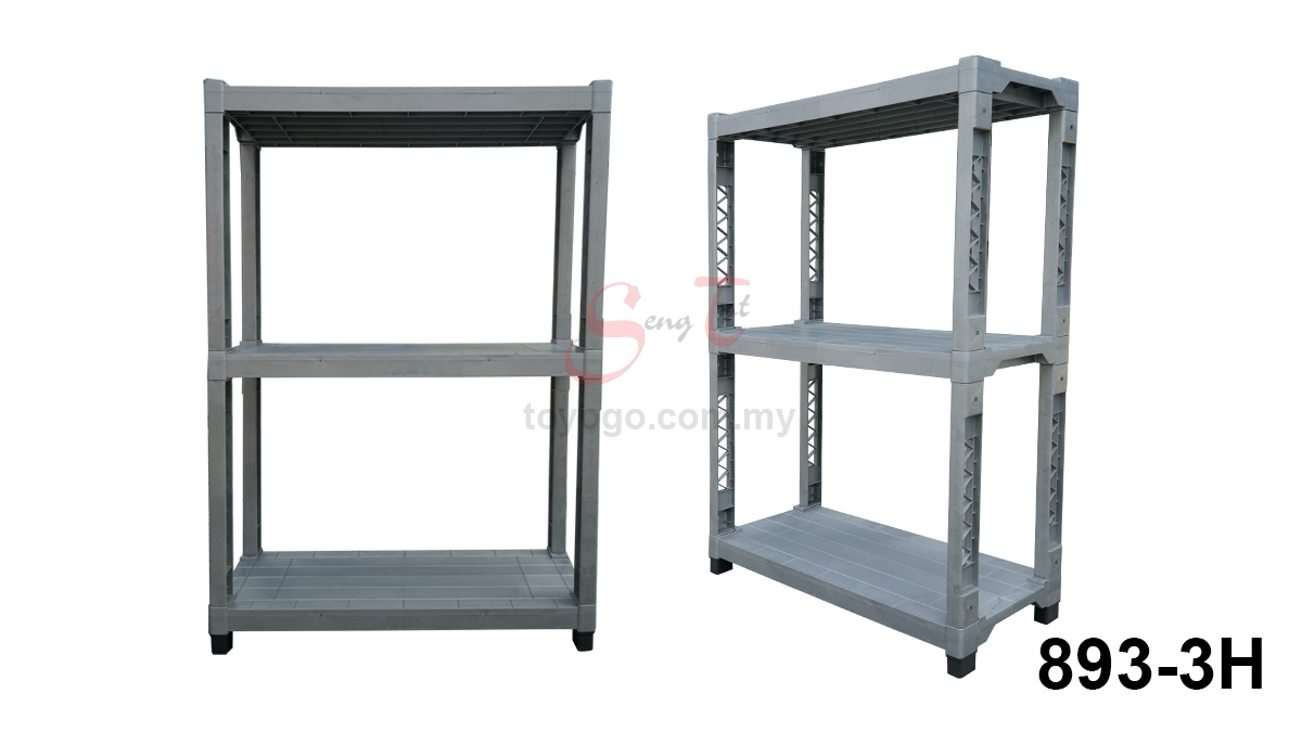 3 Tier Plastic Shelf, Code: 893-3H