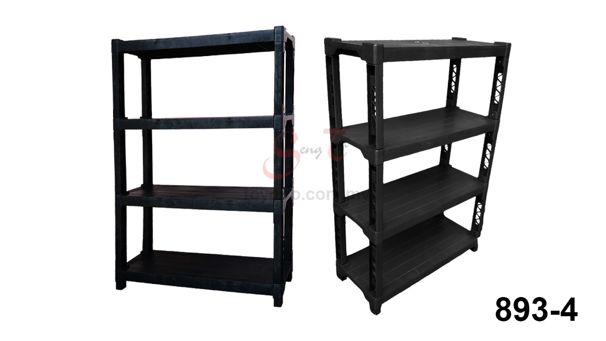 4 Tier Plastic Shelf, Code: 893-4