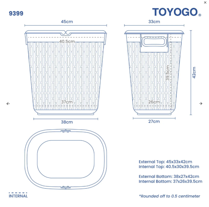Laundry Basket, Code: 9399