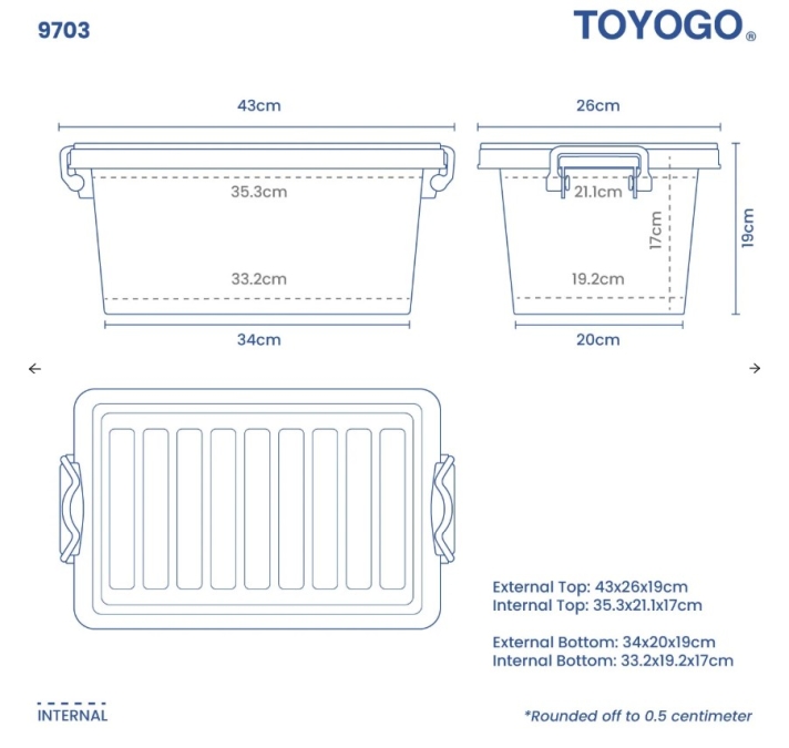 Storage Box with Cover (Code: 9703 9704 9705 9706 9708 9710)