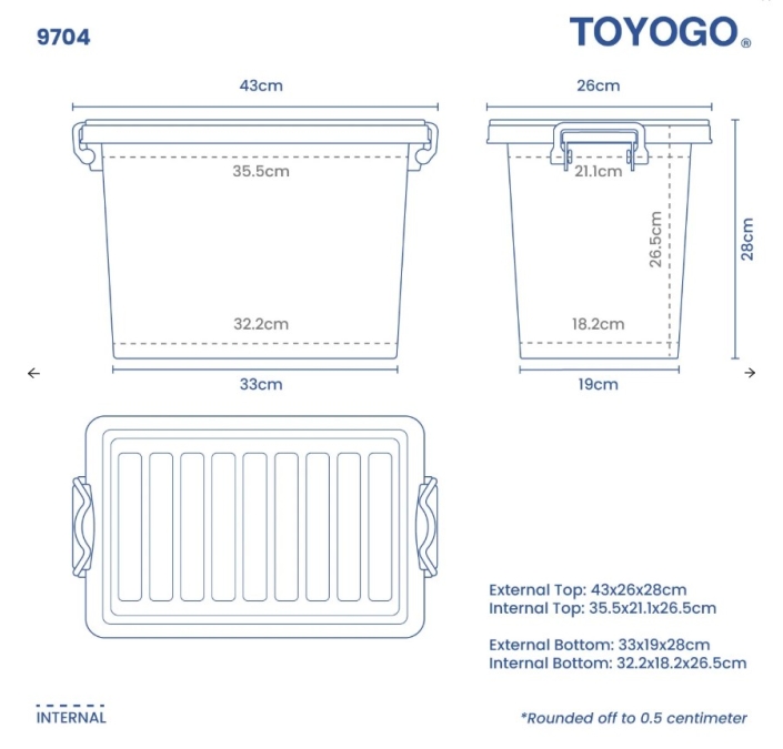 Storage Box with Cover (Code: 9703 9704 9705 9706 9708 9710)