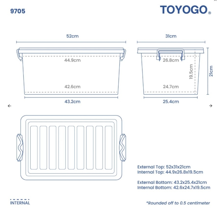 Storage Box with Cover (Code: 9703 9704 9705 9706 9708 9710)