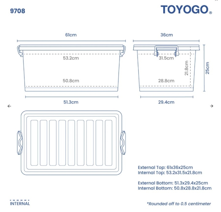 Storage Box with Cover (Code: 9703 9704 9705 9706 9708 9710)