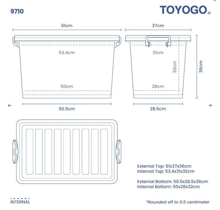 Storage Box with Cover (Code: 9703 9704 9705 9706 9708 9710)