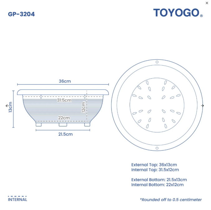 Flat Garden Pot (32 Series)