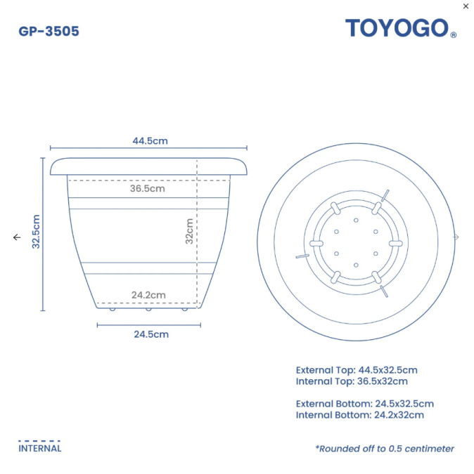Round Garden Pot (35 series) Round Garden Pot (35 series)