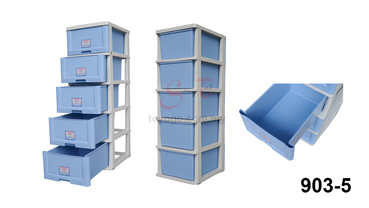 4-Tiers / 5-Tiers Storage Drawer with Wheels (Code: 903-4 903-5)