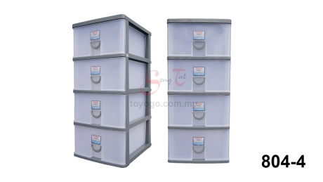 4-Tiers / 5-Tiers Classic Storage Drawers with Wheels (Code: 804-4 804-5)