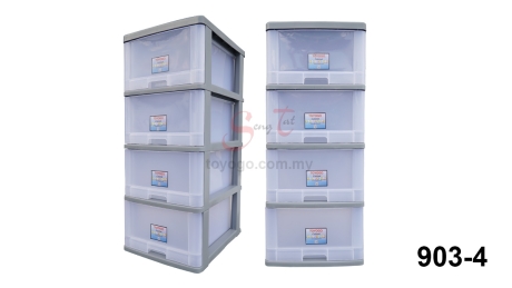 4-Tiers / 5-Tiers Storage Drawer with Wheels (Code: 903-4 903-5)